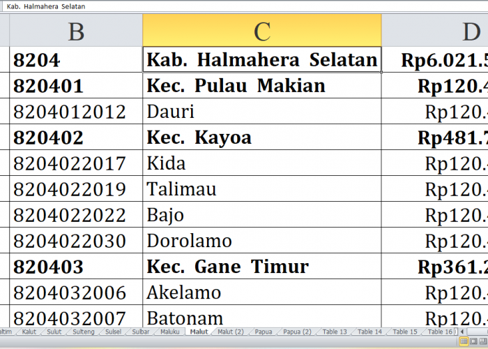 Ini Desa di Kabupaten Halmahera Selatan dan Kepulauan Sula Raih Dana Insentif Desa Tahun 2024