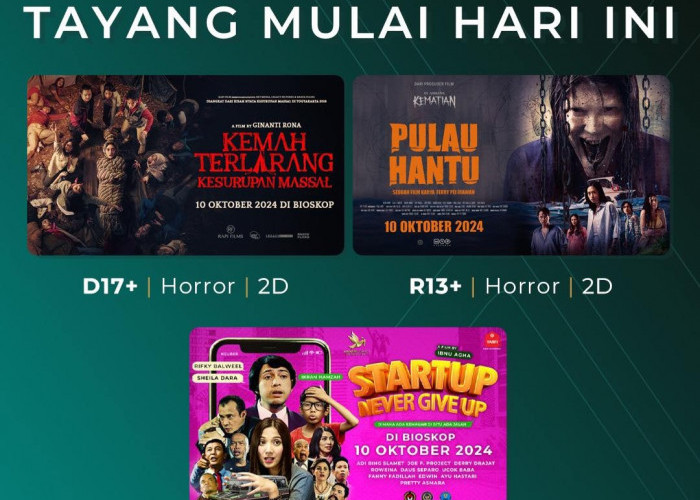 Film yang Tayang di Bioskop Kota Bengkulu 11 Oktober 2024: Start Up Never Give Up dan Film Seru Lainnya