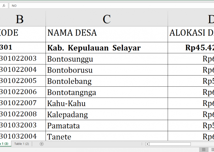 Rincian Dana Desa 2025 Kepulauan Selayar Rp65,1 miliar, Berikut Jumlah per Desa: Simak yang Terbesar