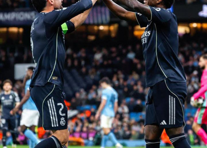 Vinicius Junior Borong Dua Gol, Real Madrid Hancurkan Manchester City dengan Agregat 5-1