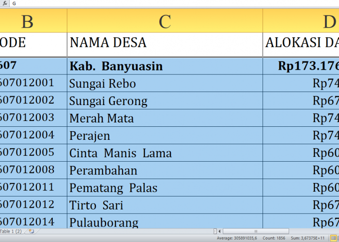 Desa Terbesar Penerima Dana Desa Banyuasin Tahun 2025, Total Rp266,5 Miliar: Ini Daftar Lengkapnya