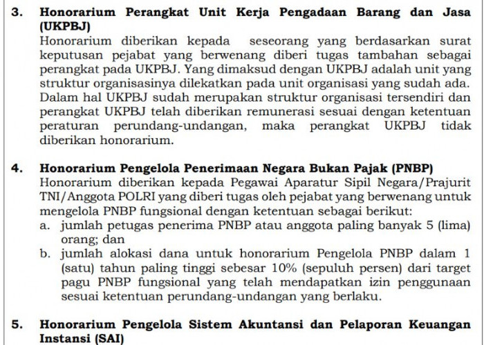 PMK Terbaru Atur Honorarium UKPBJ, PNBP, SAI dan Pengurus BMN, Ada Batas Jumlah Penerima