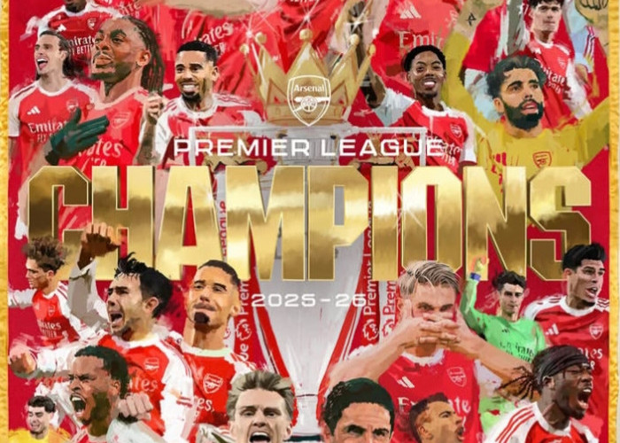 Akhiri Dahaga Dua Dekade, Arsenal Resmi Segel Juara Liga Inggris Musim Ini