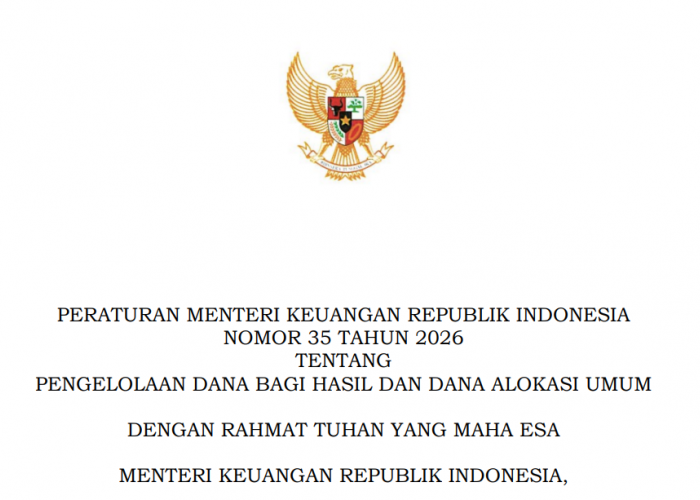 PMK 35 Tahun 2026 Perketat Pengawasan DBH dan DAU, Penyaluran Dana Daerah Kini Dipantau Digital