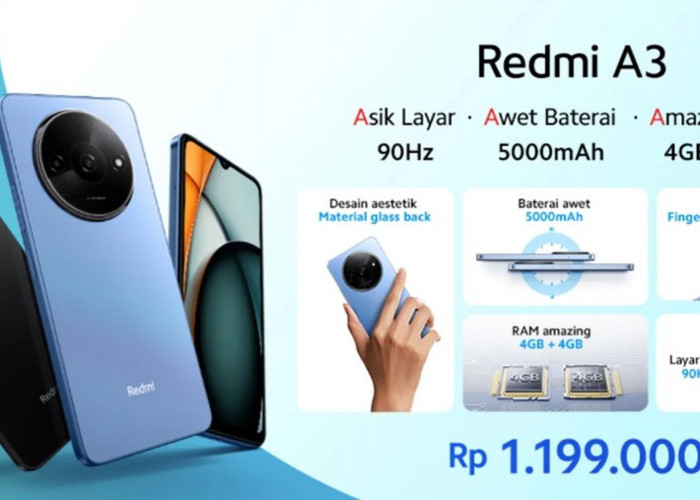Redmi A3 Versi Indonesia Rilis, Ponsel Xiaomi Cuma Satu Jutaan,  Ada Peningkatan  Sektor SoC dan RAM