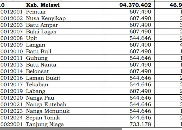 Rincian Dana Desa 2024 Melawi, Kalimantan Barat! Cek Jawabannya di Sini