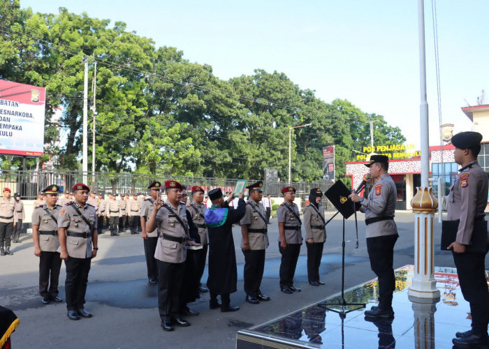 Kapolresta Bengkulu Pimpin Sertijab Kasat dan Kapolsek Baru, Ini Daftar Lengkapnya