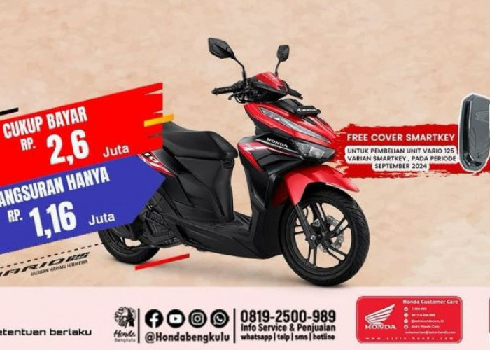 Promo Honda Vario 125: Hanya Rp2,6 Juta Uang Muka, Bawa Pulang Skutik Stylish Ini Sekarang!