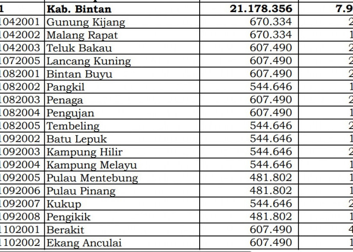 Berapa Pembagian Dana Desa 2024 Bintan, Kepri? Cek Jawabannya di Sini