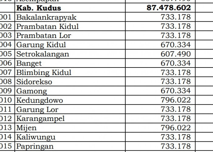 Rincian Dana Desa 2024 Kudus, Jawa Tengah! Simak Jawabannya di Sini