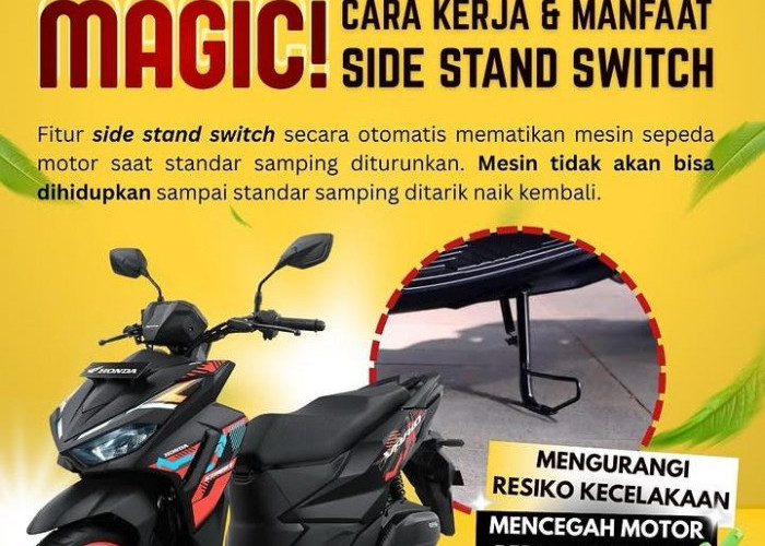 Jangan Abaikan Side Stand Switch, Ini Manfaat Pentingnya bagi Pengendara Motor Honda