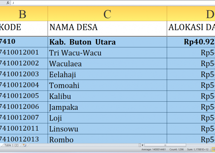 Detail per Desa, Rincian Dana Desa 2025 Buton Utara Rp57,8 miliar: Siapa yang Terbesar?