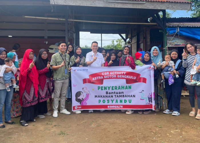 CSR Rutin di Posyandu Mawar 4, Astra Motor Bengkulu Salurkan Bantuan Makanan Tambahan Bergizi