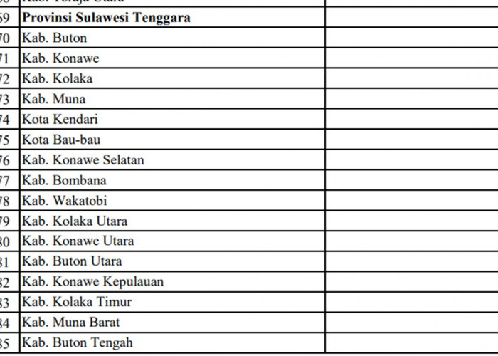 Pagu Dana Desa (DD) Tahun 2024 untuk Provinsi Sulawesi Tenggara: Konawe Selatan Terbesar