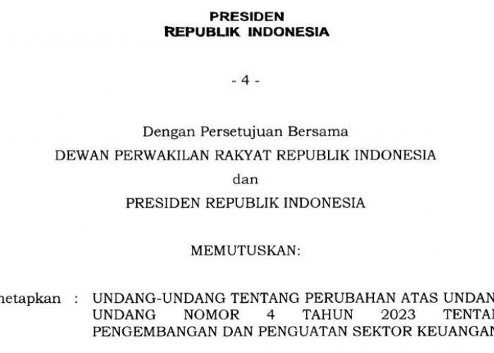 UU 4 Tahun 2026 Ubah Definisi Sektor Keuangan, Aset Kripto Ikut Diatur
