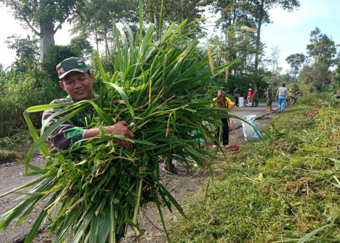 Sambut HUT ke-79 TNI, Kodim 0409 Rejang Lebong Gelar Aksi Bersih Lingkungan 