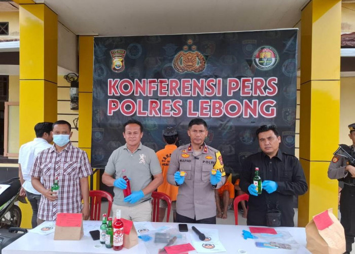 Polres Lebong Sita Puluhan Botol Miras dan Tangkap Tujuh Pelaku dalam Operasi Pekat Nala II 2024