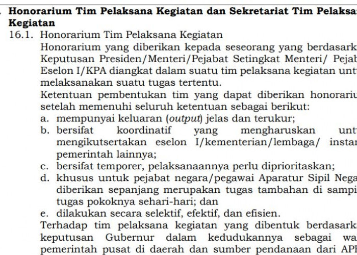 Pemerintah Perketat Honorarium Tim Kegiatan 2026, Jumlah Tim dan Penerima Kini Dibatasi