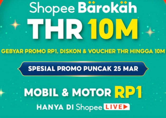 Shopee Bagi-bagi THR 25 Maret 2024: Total 10 Miliar, Mobil, Motor dan iPhone 15
