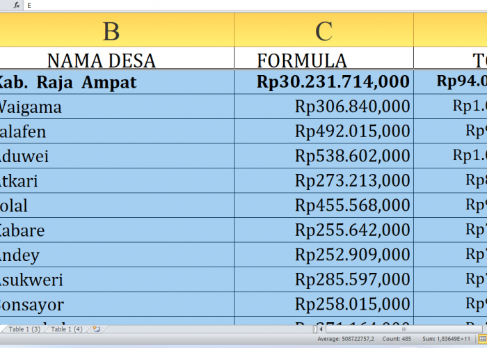 Desa Mana yang Paling Untung dari Dana Desa 2025 di Raja Ampat Provinsi Papua Barat Daya? Cek Sekarang!