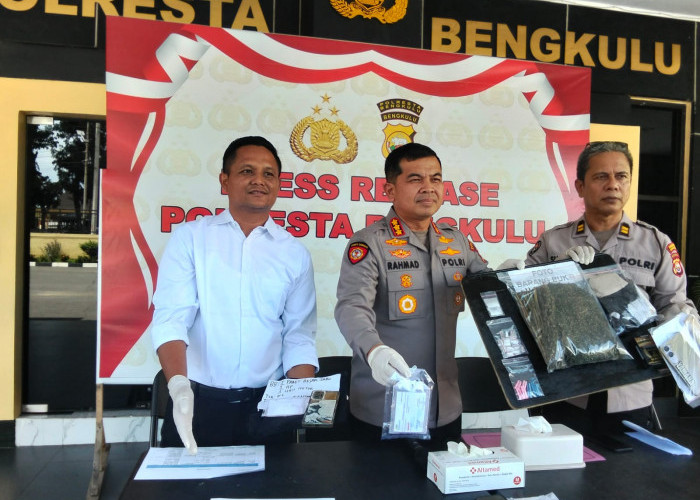 Polresta Bengkulu Ungkap 5 Kasus Narkoba, 6 Tersangka Diamankan
