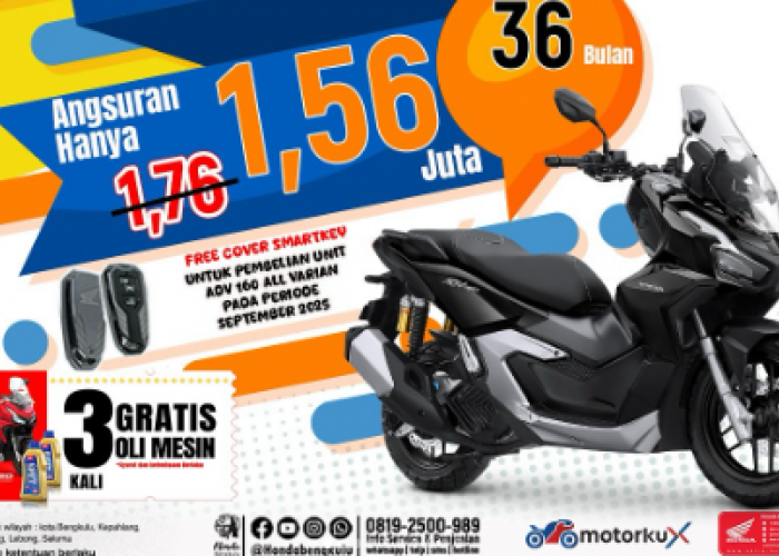 BOOMtober Honda Bengkulu! DP Mulai Rp1,5 Juta, Angsuran Ringan, dan Diskon Hingga Rp7,2 Juta!