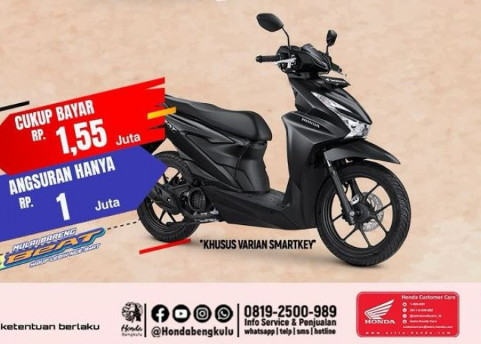 Hanya Rp1,55 Juta, Honda All New Beat Sudah Bisa Dibawa Pulang! Cek Spesifikasinya di Sini