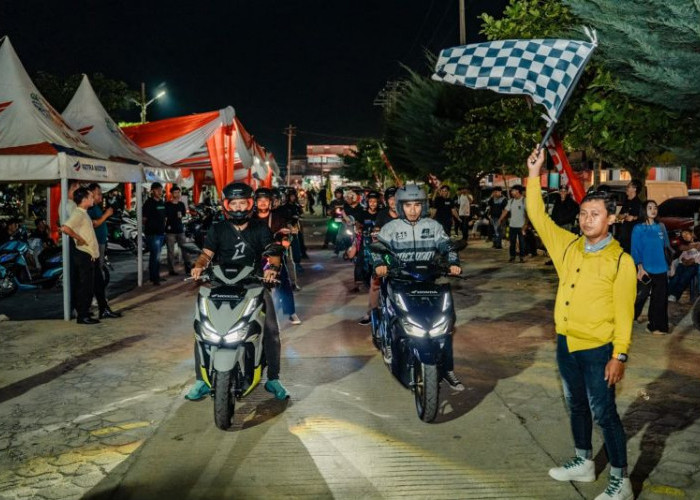150 Bikers Ramaikan Night Ride New Honda Vario Evo 160, Kampanyekan #Cari_Aman di Jalan Bengkulu