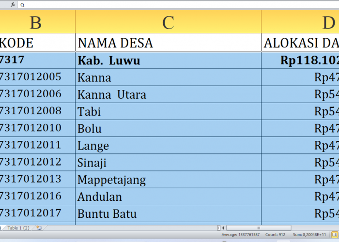 Rincian Dana Desa Tahun 2025 Tiap Desa di Luwu Sulawesi Selatan, Total Rp173,5 Miliar: Ini Desa Terbesar