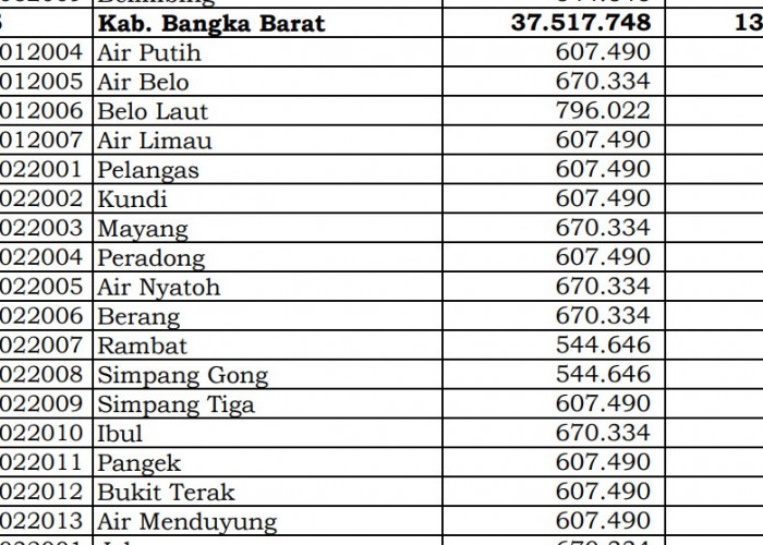 Berapa Rincian Dana Desa 2024 Bangka Barat, Bangka Belitung? Cek Jawabannya di Sini