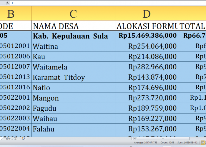 Dana Desa Tahun 2025 Banjir ke Kepulauan Sula Provinsi Maluku Utara! Desa Mana yang Paling Beruntung?