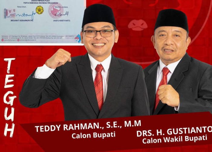 PDI Perjuangan Resmi Dukung Pasangan Teddy-Gustianto dalam Pilkada Seluma 2024, Sudah Serahkan B1 KWK