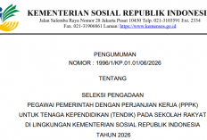 Kemensos Buka 3.191 Formasi PPPK Sekolah Rakyat 2026, Bengkulu Masuk Prioritas Penempatan Wilayah I