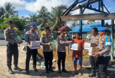 Polres Mukomuko Bergerak Cepat Bantu Korban Kebakaran Rumah di Marga Mulya Sakti