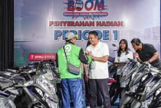 Rezeki Mitra Ojol dari MyPertamina, 25 Yamaha Lexi Dibagikan pada BOOM Periode 1