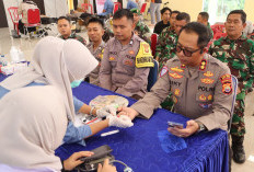 Sambut HUT Bhayangkara ke-80, Polres Mukomuko Gelar Bakti Kesehatan dan Donor Darah