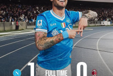 Napoli Kudeta Posisi AC Milan di Peringkat Kedua Usai Menang Tipis 1-0