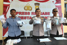 Polresta Bengkulu Ungkap 6 Kasus Narkoba, 7 Tersangka dan Sabu-Ganja Disita