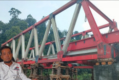 Jembatan Lubuk Silandak Mukomuko Mulai Berubah, Rangka 30 Meter Terpasang