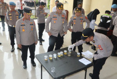 Usai Apel Bersama, Polda Bengkulu Gelar Tes Urine Mendadak